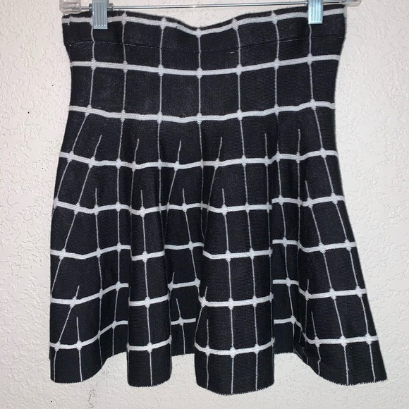 🌵fit/flare Black & White Skirt Dress Knit P - Picture 3 of 4